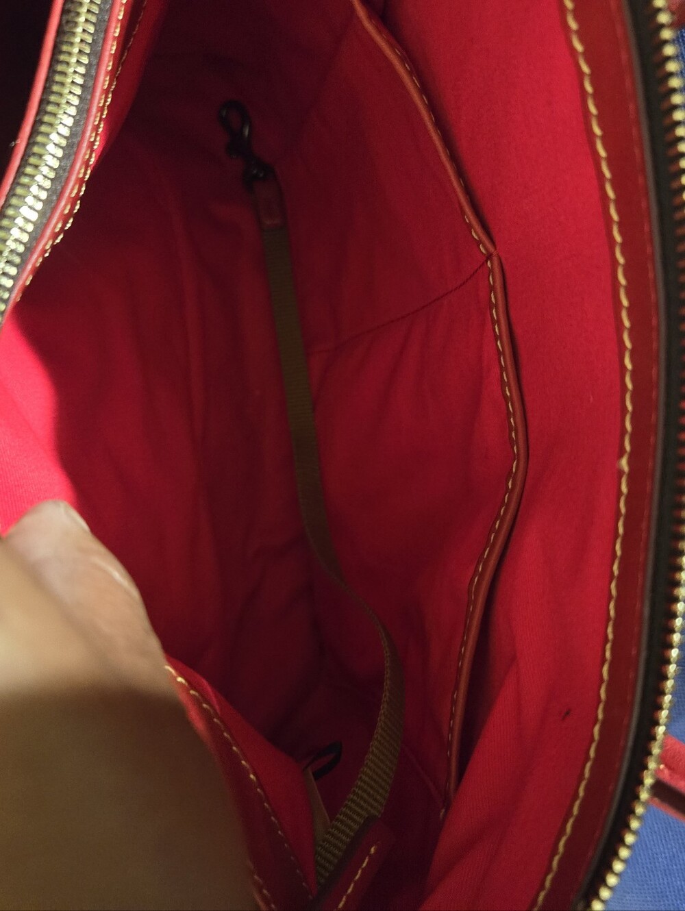 :Dooney & Bourke Florentine Leather Satchel Red Large 14" Dust Bag & Coin Pouch - Picture 12 of 12